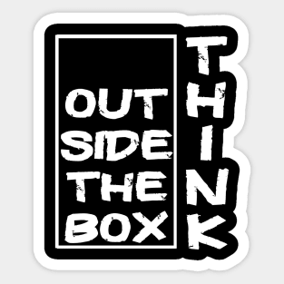 Think outside the box Sticker